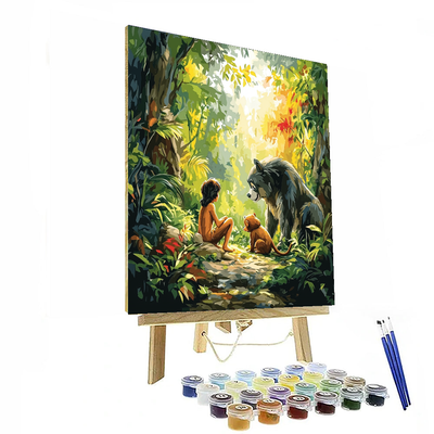 The Jungle Book's Mowgli And Friends - Disney Inspired Number Painting