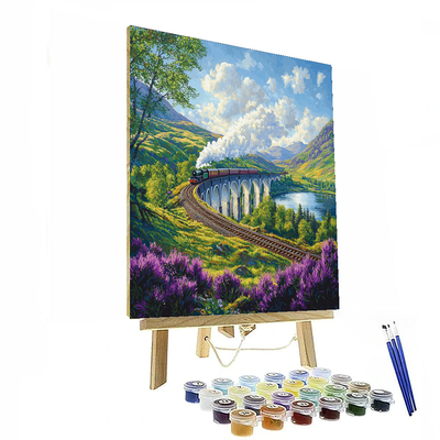 Glenfinnan Viaduct - Scottish Highlands, Scotland Numbered Painting Kits