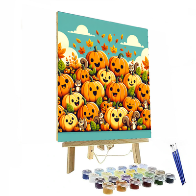 Festive Pumpkin Patch Paint By Number