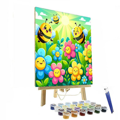 Busy Bees In Bloom Paint By Numbers