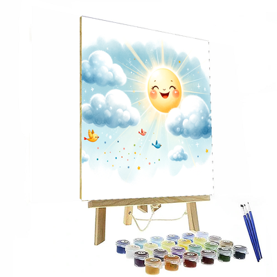 Happy Cloud Friends Paint By Color