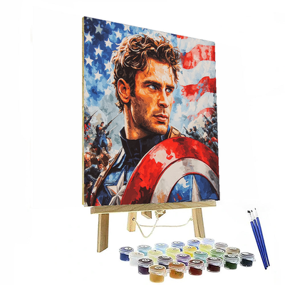 Chris Evans: The Shield Of Captain America Paint By Number