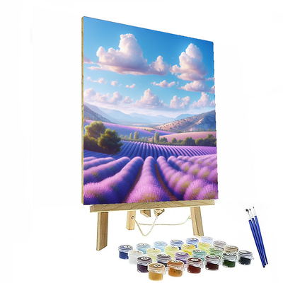 Sunkissed Lavender Fields Painting By Numbers Kit