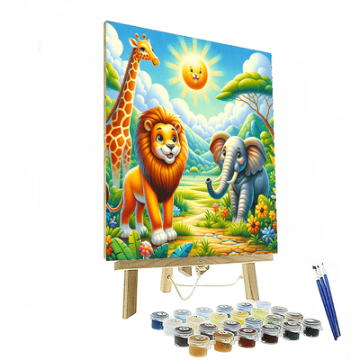 Cheerful Safari Adventure Paint By Numbers