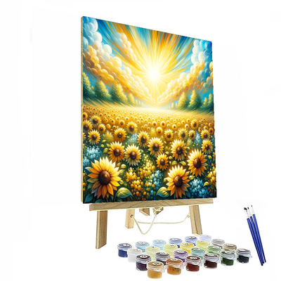 Sunflower Field Delight DIY Paint By Numbers