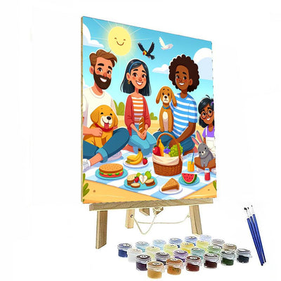 Sunny Beach Picnic DIY Paint By Numbers