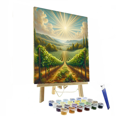 Rustic Vineyard Scene Paint By Numbers Art