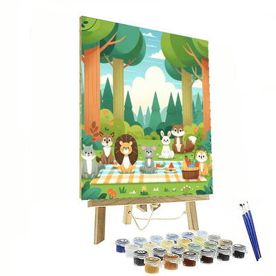 Forest Friends' Picnic Numbered Painting Kits