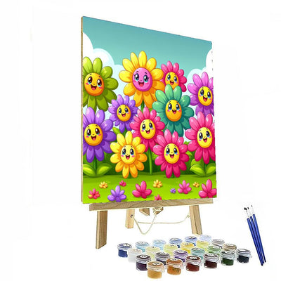 Bright Flowers Paint By Numbers Art