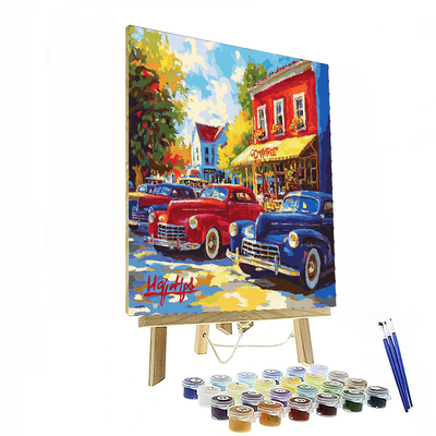 Henri Matisse Inspired Vintage Cars And Coffee  Paint By Numbers