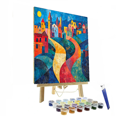 Pablo Picasso Inspired Whimsical Cityscape Paint By Numbers Kits