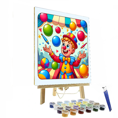 Cheerful Clowns Number Painting