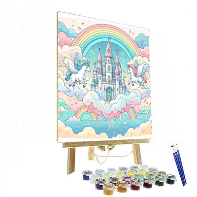 Fantasy Kingdom Of Clouds Paint By Numbers Art