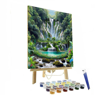 Wondrous Waterfall Escape Numbered Painting Kits