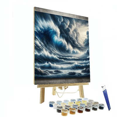 Dramatic Ocean Storm Paint By Numbers