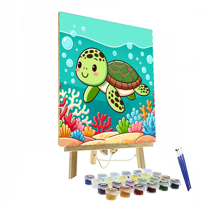 Adorable Sea Turtle Paint By Numbers Kits