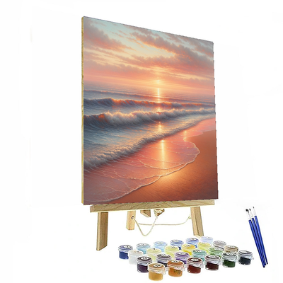 Twilight At The Beach Number Painting