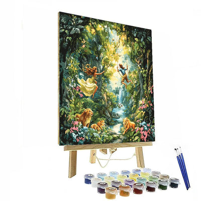 Tarzan And Jane Jungle Expedition - Disney Inspired Paint By Numbers