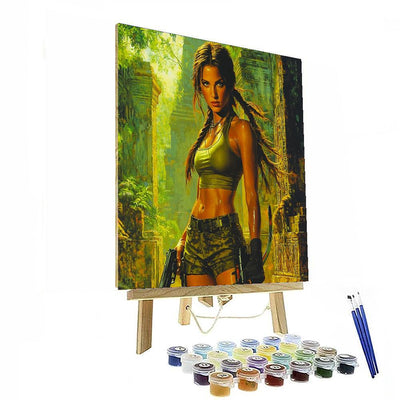 Angelina Jolie: The Bold Elegance Of Lara Croft Paint By Color