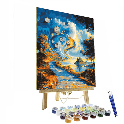 Salvador Dali Inspired Dali's Time Distortion  Paint By Numbers Art