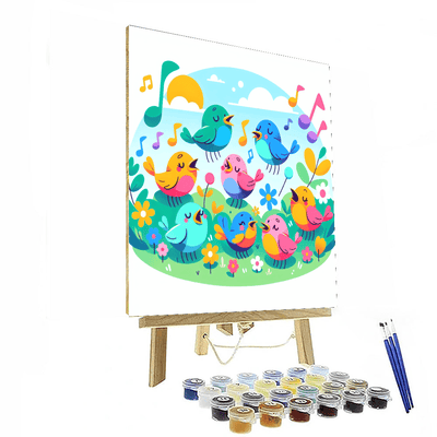 Musical Meadow With Singing Birds Numbered Painting Kits