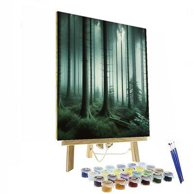 Enigmatic Foggy Forest Numbered Painting Kits