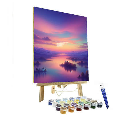 Pastel Sunset Serenity Paint By Numbers