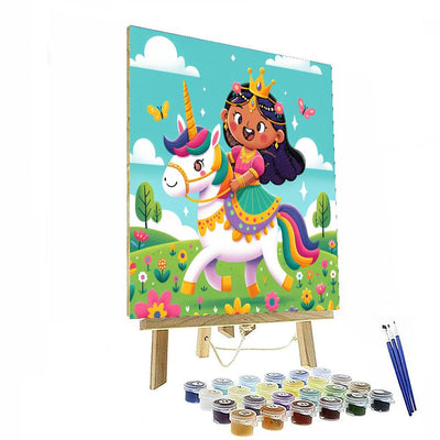 Princess And Her Unicorn DIY Paint By Numbers