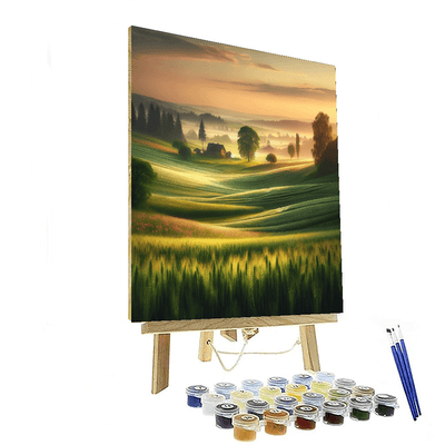 Quiet Countryside Morning Numbered Painting Kits