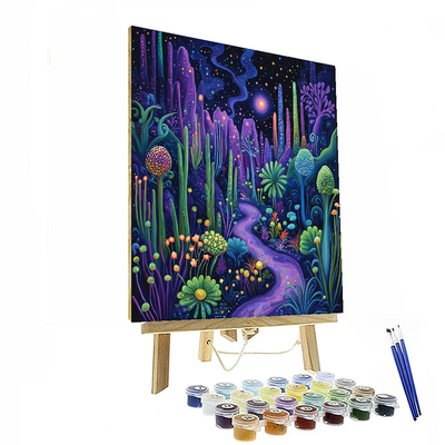 Fantasy Illustrator Inspired Inspired Cosmic Jungle Expedition  Paint By Number