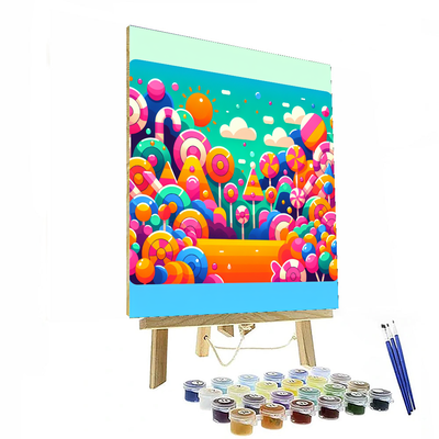 Sweet Candyland Journey Painting By Numbers Kit