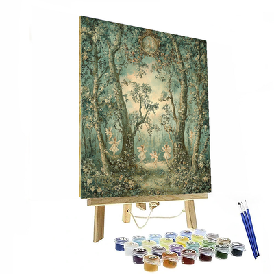 Jean-Honoré Fragonard Inspired Rococo Woodland Fairies  Paint By Number