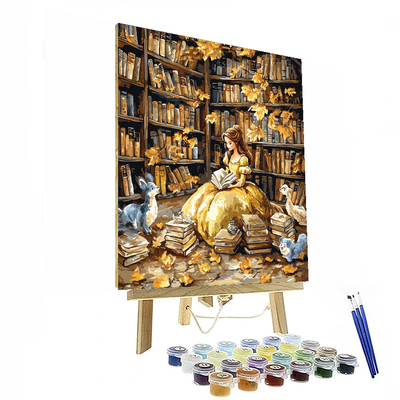 Beauty And The Beast's Enchanted Library - Disney Inspired Paint By Numbers Kits