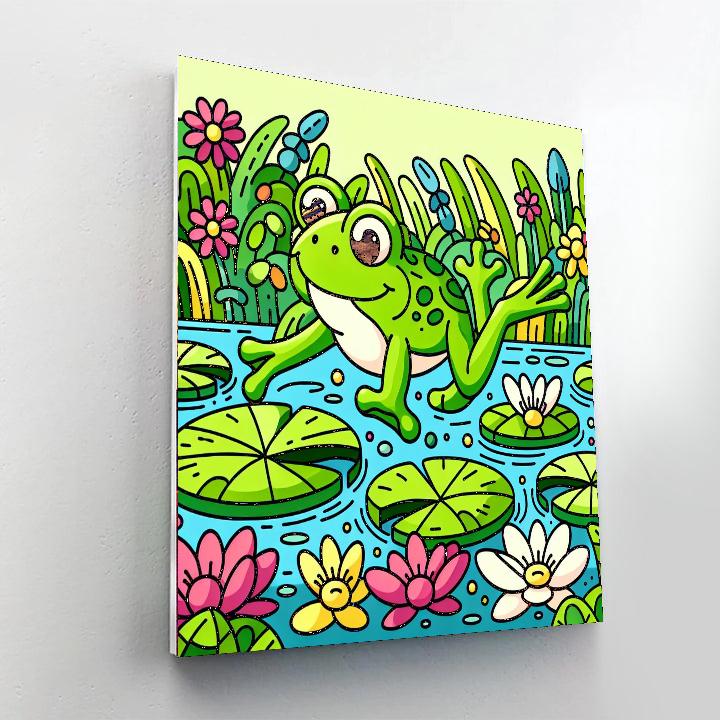 Dancing Frog - DIY Painting By Numbers Kit | Artistry Rack