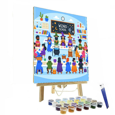 Wizard School Of Magic Painting By Numbers Kit