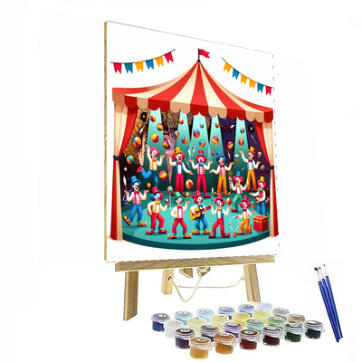 Silly Circus Clown Show Painting By Numbers Kit