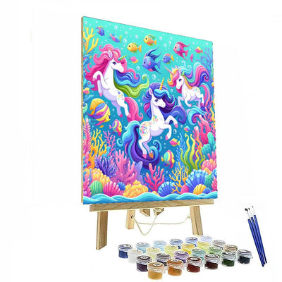 Underwater Unicorn Utopia Paint By Numbers Kits