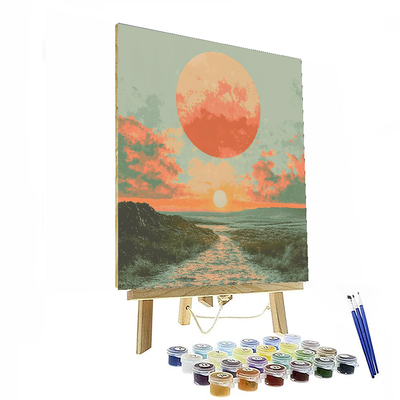 René Magritte Inspired Surrealist Sunrise  Paint By Numbers Kits