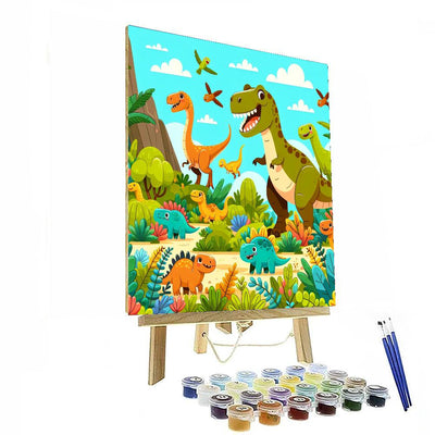 Dinosaur Adventure Time Numbered Painting Kits