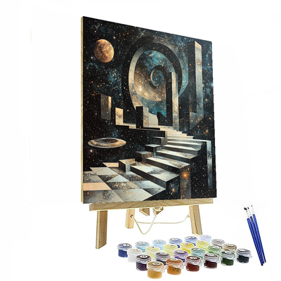 M.C. Escher Inspired Galactic Patterns Symphony  Painting By Numbers Kit