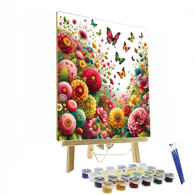 Joyful Garden Scene Paint By Numbers