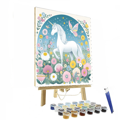 Dreamy Unicorn Meadow Painting Number Kit