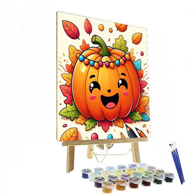 Silly Pumpkin Pal DIY Paint By Numbers