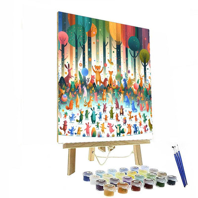 Woodland Creatures Gala Painting By Numbers Kit