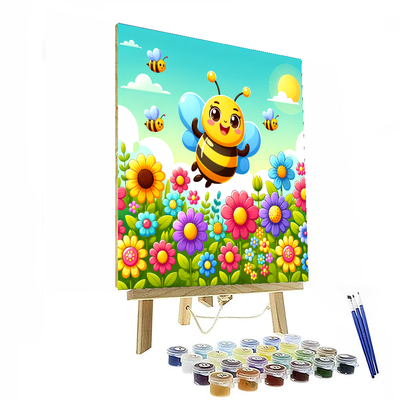 Busy Bee And Blossoms Paint By Number