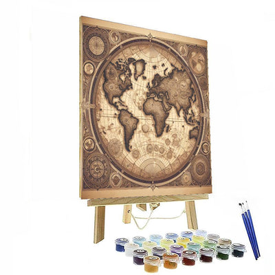 World Explorer's Map Paint By Color