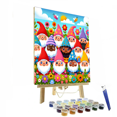 Joyful Garden Gnomes Paint By Numbers Kits