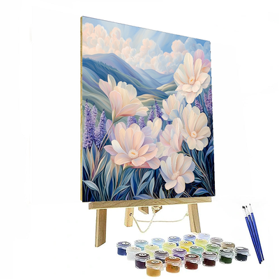 Georgia O'Keeffe Inspired Dreamy Flower Fields  Paint By Numbers Art