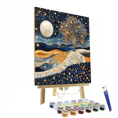 Gustav Klimt Inspired Gustav's Moonlit Serenade  Paint By Numbers Kits