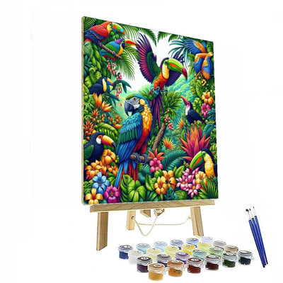 Tropical Bird Haven Paint By Number